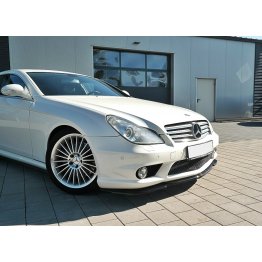 Накладка сплиттер на передний бампер на Mercedes CLS W219 55 AMG